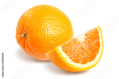 Fresh Grapefruit isolated on white background with clipping path	
