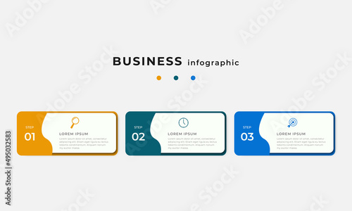 Steps Timeline Infographics Template Design