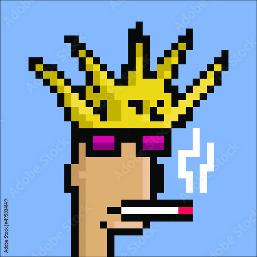 NFT, non fungible tokens crypto art, NFT blockchain, Pixel art character on background