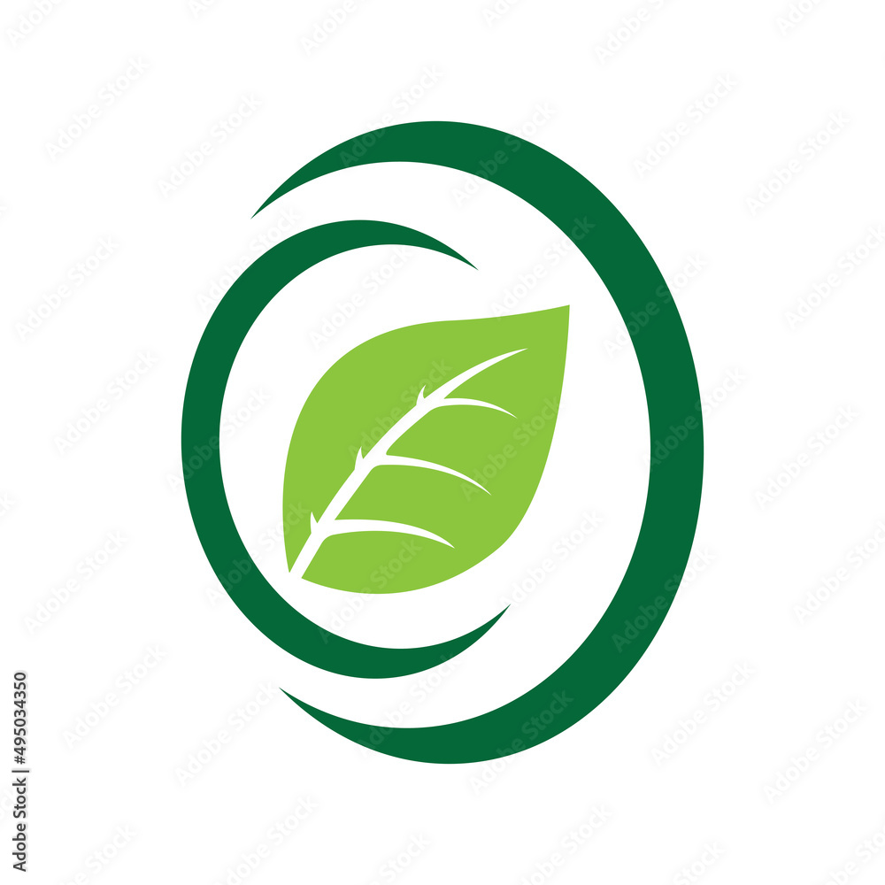 leaf logo vector design ilustration and icon leaf logo vector design ilustration and icon