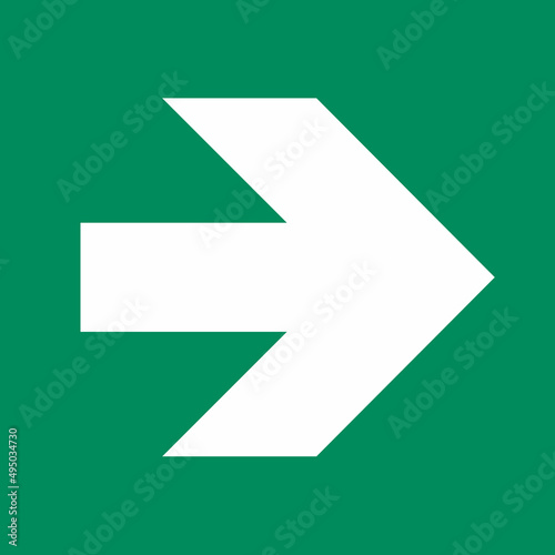 verde, derecha, icono, fuego, ruta de evacuación, dirección, ruta, camino, evacuación, flecha derecha, ilustración, vector, letrero de salida, información, imagen, señal, señales, aviso, aviso.