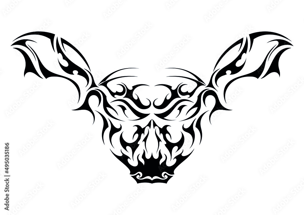 Obraz premium bat vampire abstract horror movie halloween tattoo symbol sticker