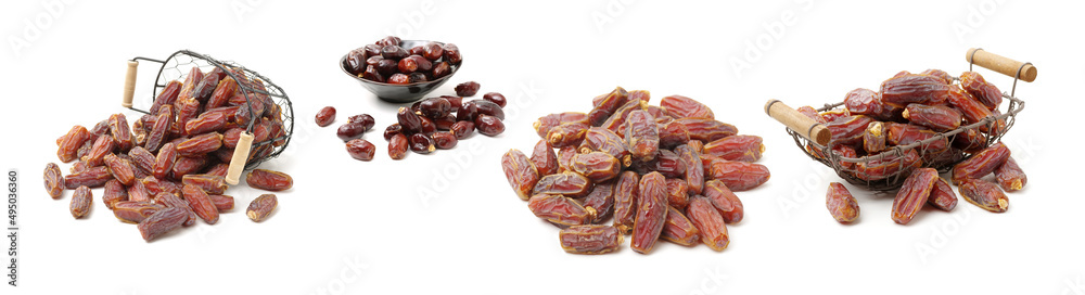 Dates on a white background