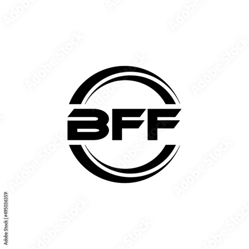 BFF letter logo design with white background in illustrator, vector logo modern alphabet font overlap style. calligraphy designs for logo, Poster, Invitation, etc.