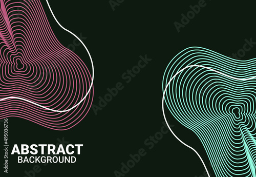 abstract background with curved lines and circles