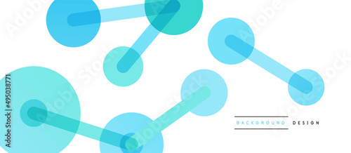 Abstract background. Round dots connected by lines. Trendy techno business template for wallpaper, banner, background or landing