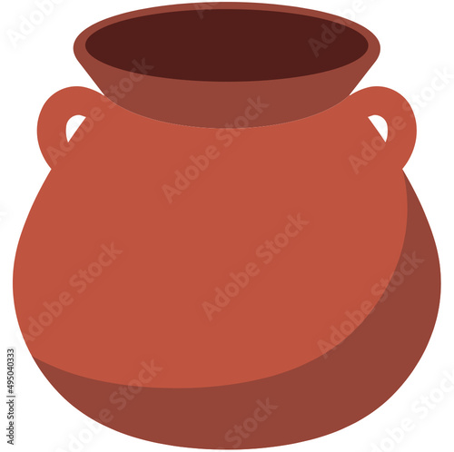 Cántaro de barro. Aislado En El Fondo Blanco Vector