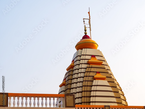 Beautifully painted Kalasa of Ganesha temple photo