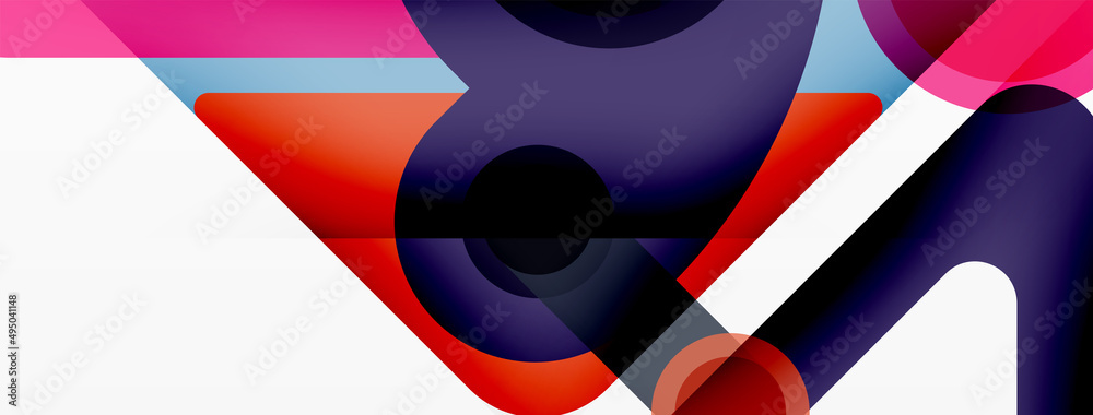 Geometric primitives. Lines, circles abstract background Geometric primitives. Lines, circles abstract background