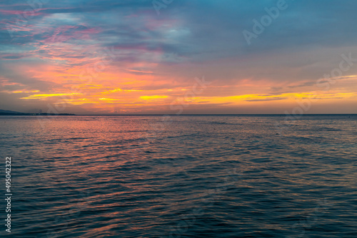 sunset over the sea