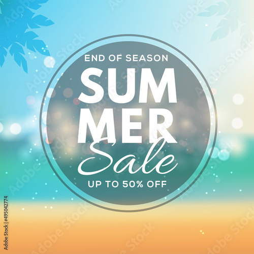 Summer sale vector banner graphic vector