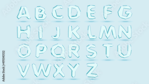 Ice Block Alphabet Set.