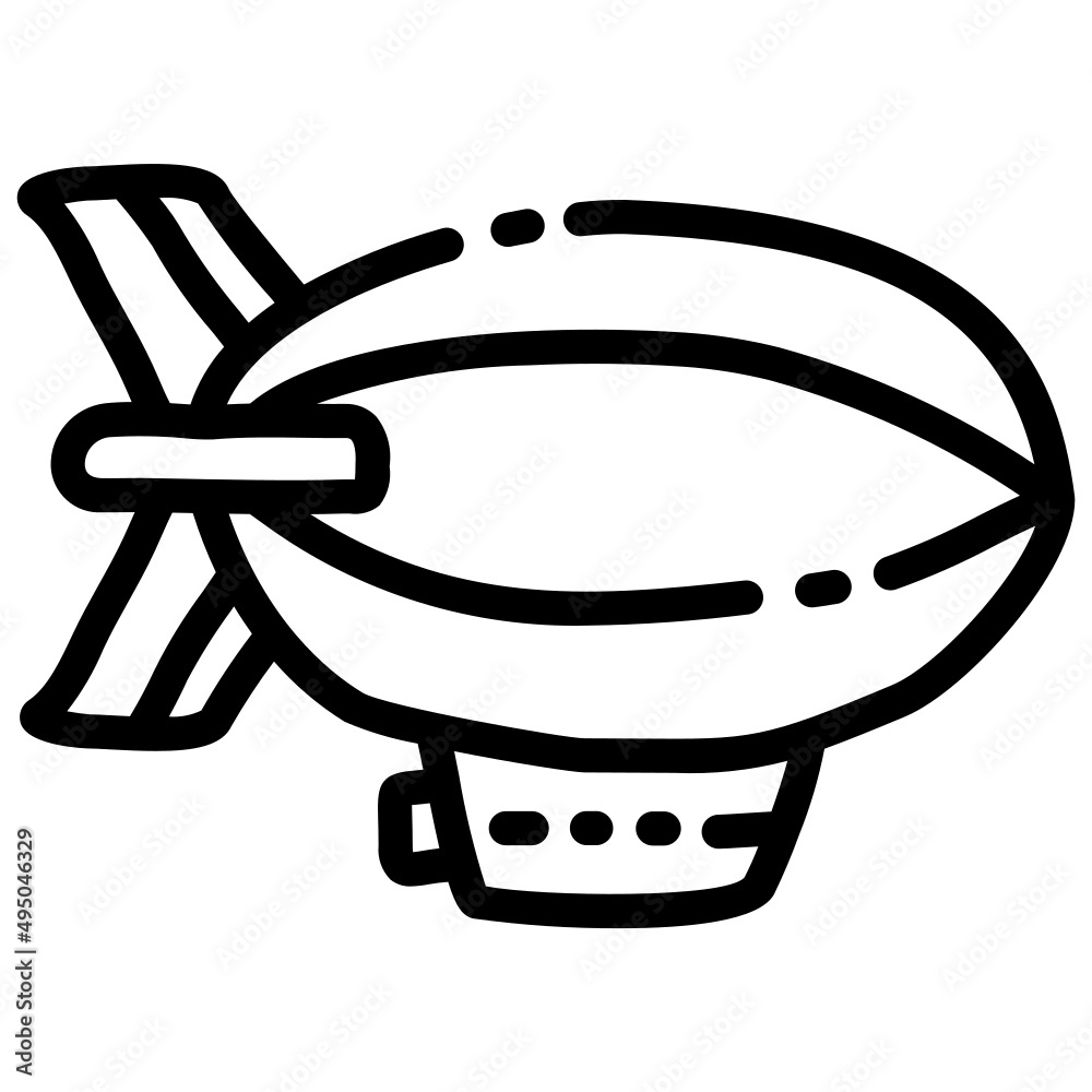 handdrawn zeppelin icon handdrawn zeppelin icon