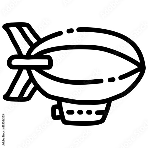 handdrawn zeppelin icon