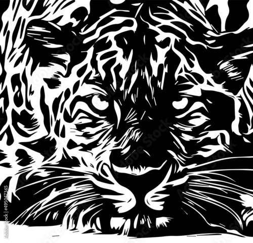 Black tiger illustration