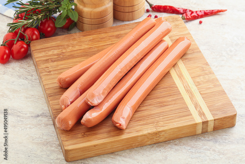 Boiled Pork sausages for brakfast photo