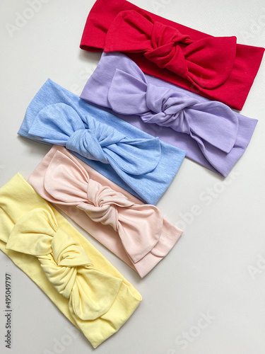  headband or turban , colored headbands