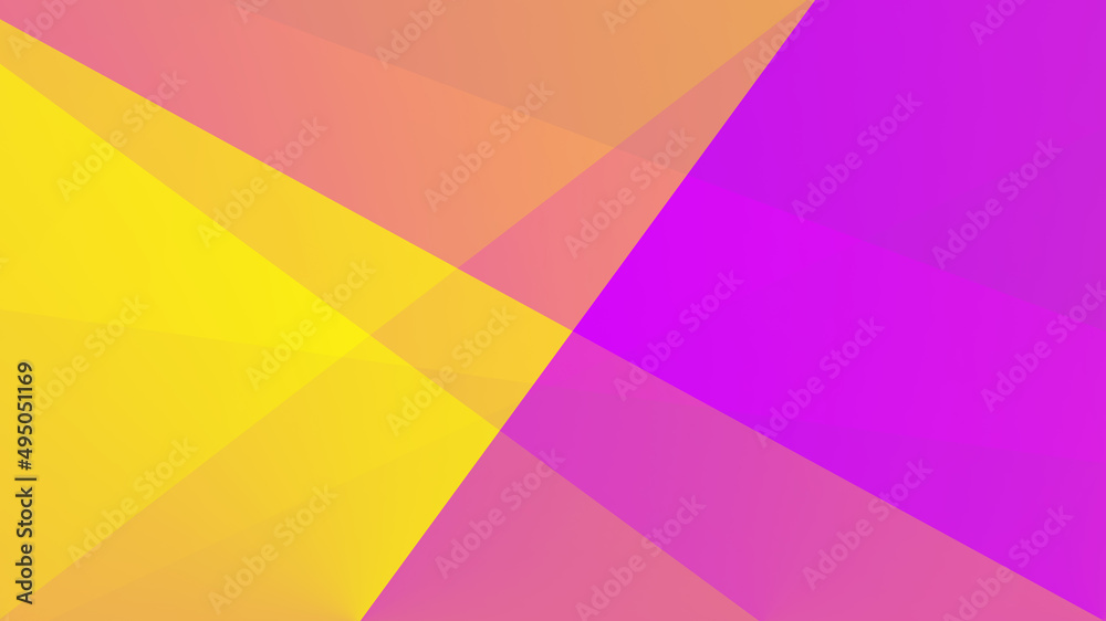 Purple pink yellow abstract geometric pattern. Colorful background with space for design. Bright art backdrop. 	