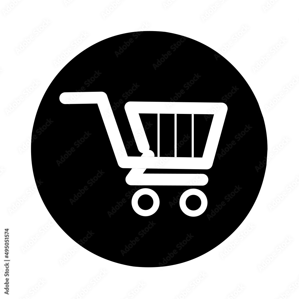 shopping cart icon vector with simple design shopping cart icon vector with simple design
