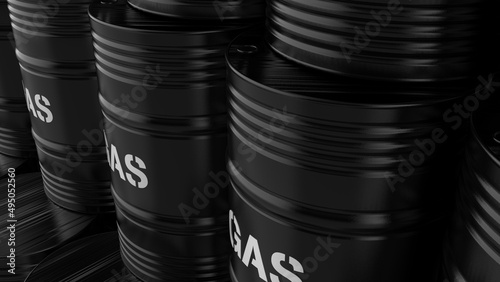 Fuel for the industry prices 3d render of the market economy black and chemical derivatives illustration