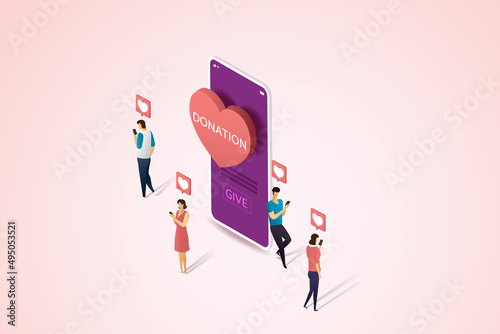 People are happy to donate money through their smartphones online.