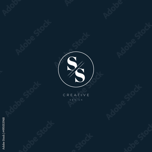 A modern, bold logo letters SS on a dark background. EPS10, Vector.