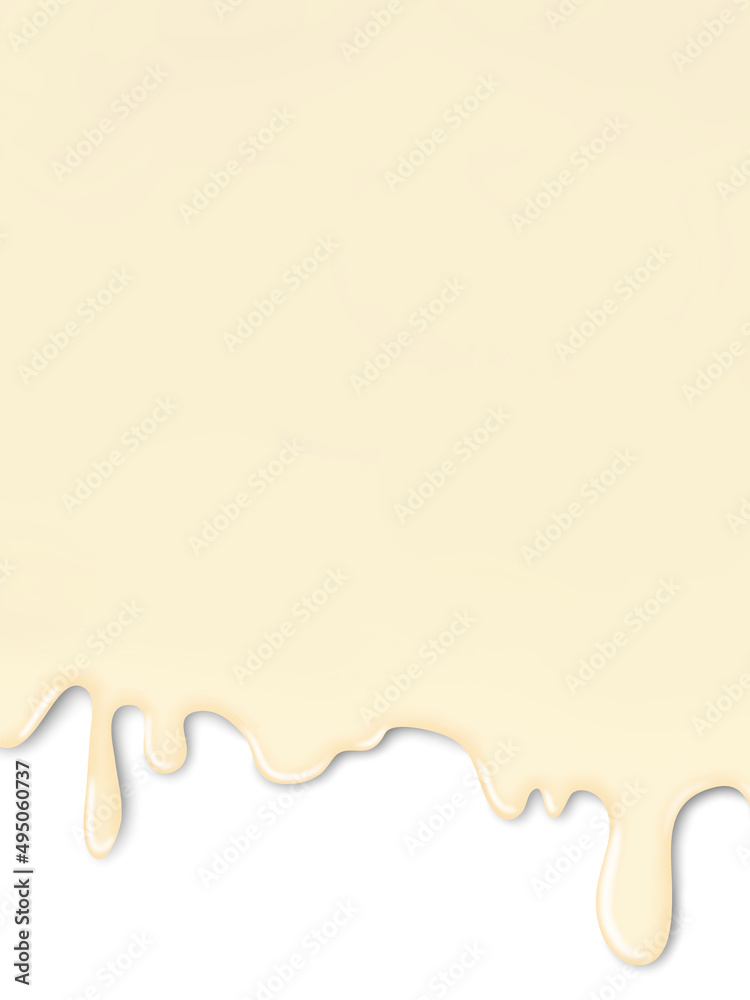 Obraz premium 垂れたホワイトチョコ 下寄り（タテ）