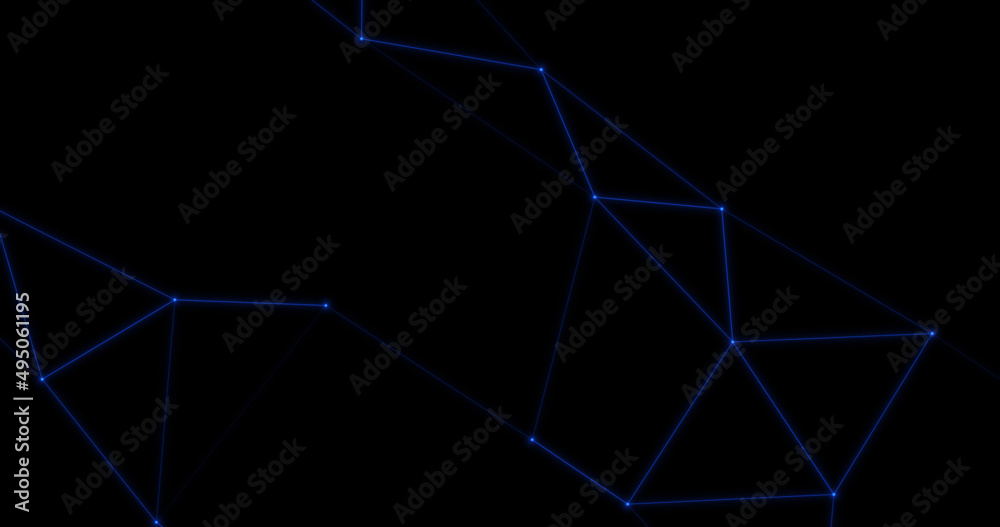 Abstract light black dark blue polygon geometric motion graphics illustration background digital futuristic innovation professional business presentation wallpaper with pyramid triangle pattern