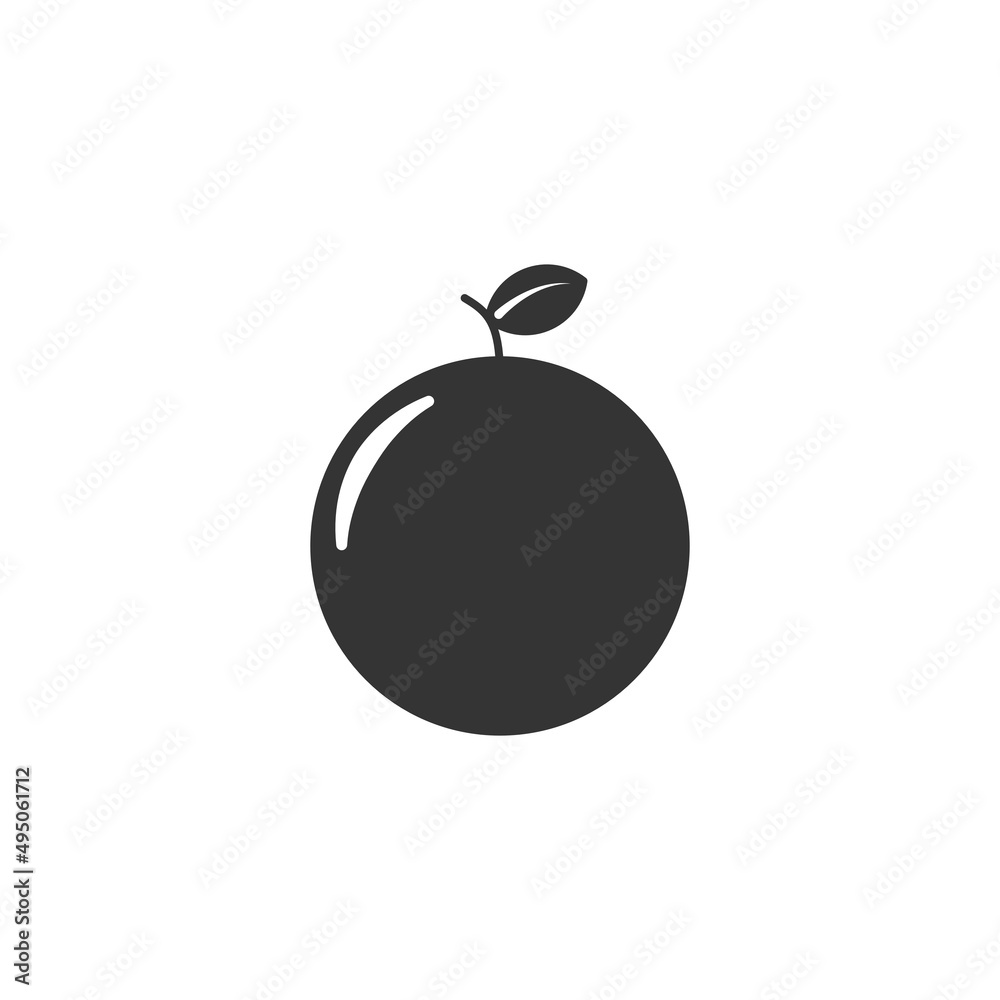 Silhouette icon of orange illustration Silhouette icon of orange illustration
