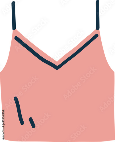 Women Cami Top Cartoon Illustration