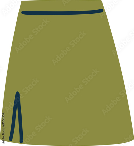 Women Skirt Cartoon Illustration