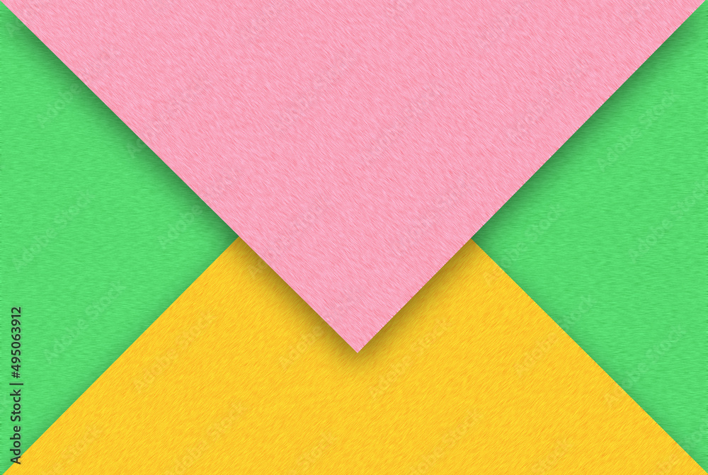 mail icon paper trexture with green pink yellow colour mail icon paper trexture with green pink yellow colour