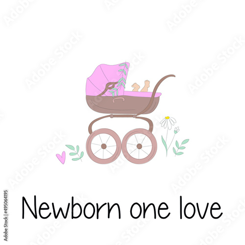Newborn one love baby card