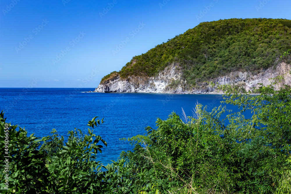 Bay of Deshaies, Basse-Terre, Guadeloupe, Lesser Antilles, Caribbean. Bay of Deshaies, Basse-Terre, Guadeloupe, Lesser Antilles, Caribbean.