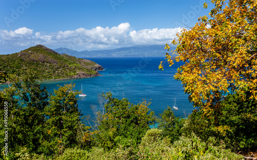 Bay of Marigot, Terre-de-Haut, Iles des Saintes, Les Saintes, Guadeloupe, Lesser Antilles, Caribbean.