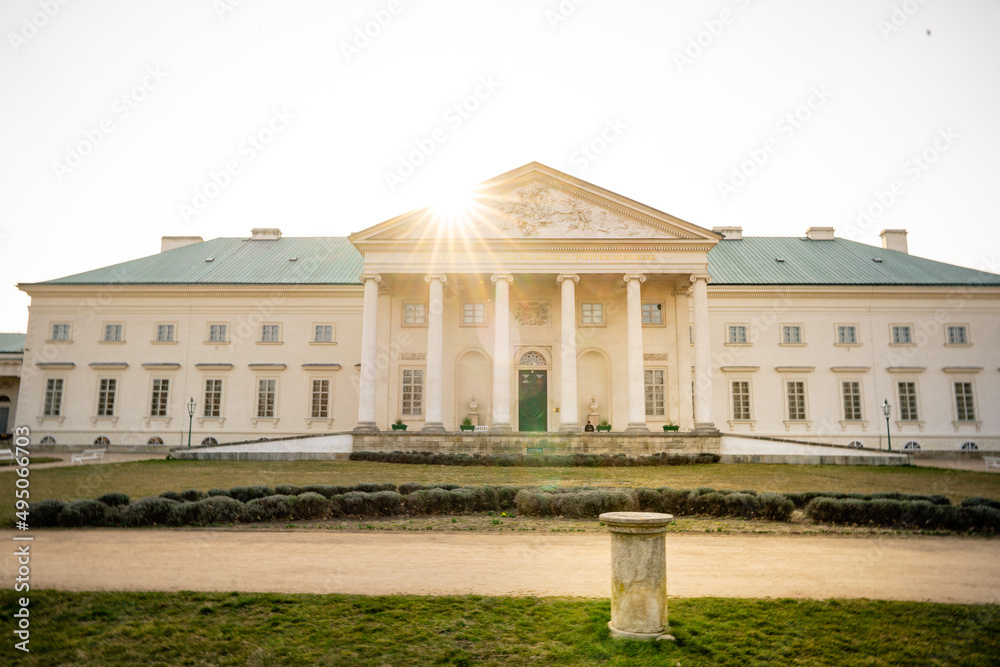 Fototapeta premium Castle Kacina is one of the most important buildings of Empire architecture in Bohemia near Kutna Hora, Czech Republic, Europe.
