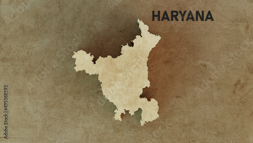 Haryana Map 3d rendered illustration 