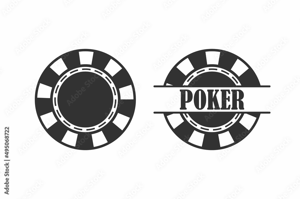 Poker Chip Queen, Texas Holdem, Clubs Playing Card, Gambling, Casino Betting. Design Logo Template. Poker Chip. Poker Chip. Poker Chip