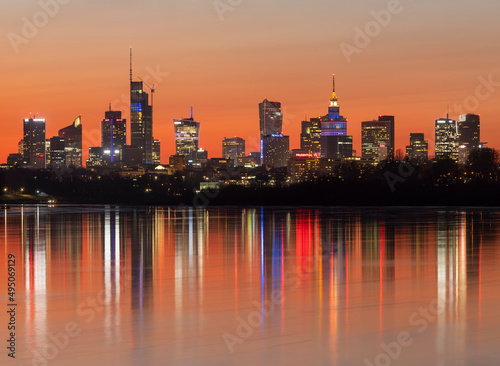 Warszawa panorama miasta #495069129