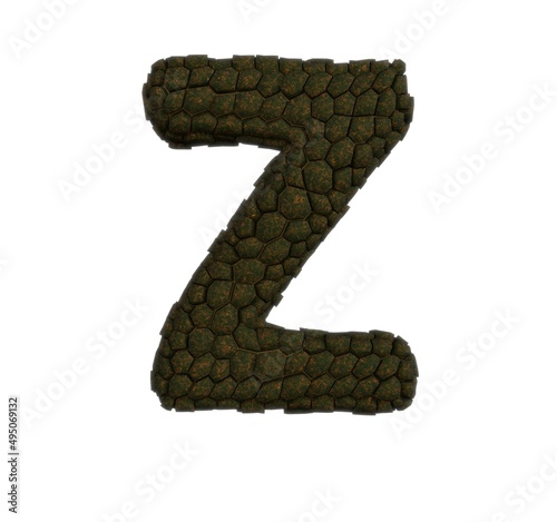 Reptile Skin Font Letter Z