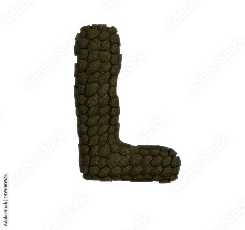 Reptile Skin Font Letter L