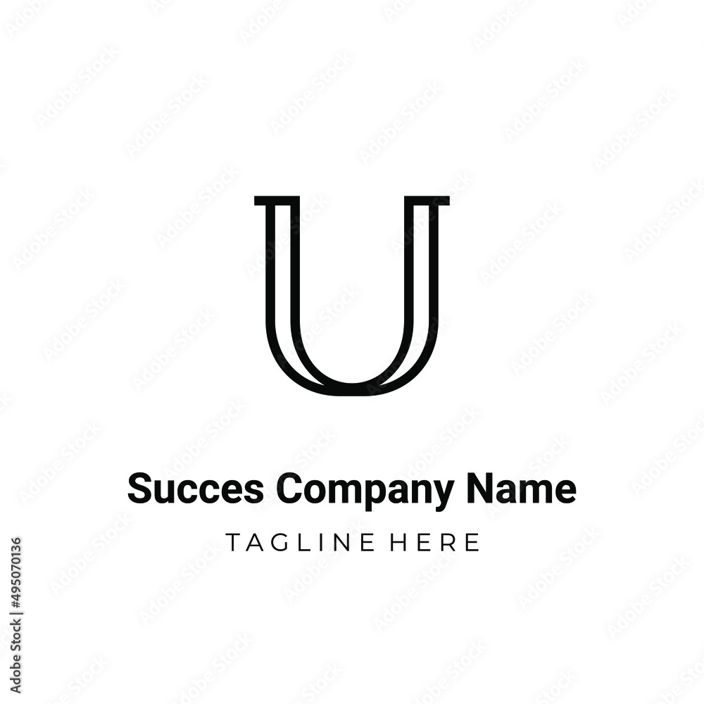 Unique modern geometric creative elegant letter U logo template Unique modern geometric creative elegant letter U logo template