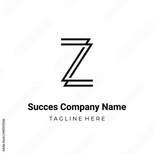 Unique modern geometric creative elegant letter Z logo template