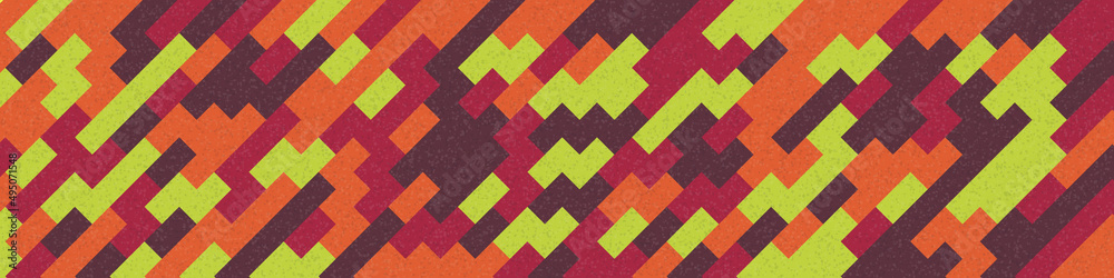 Fototapeta premium Abstract Geometric Pattern generative computational art illustration