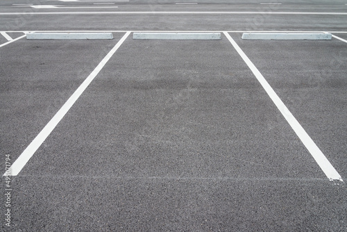 Fotobehang Empty space in outdoor asphalt car parking lot