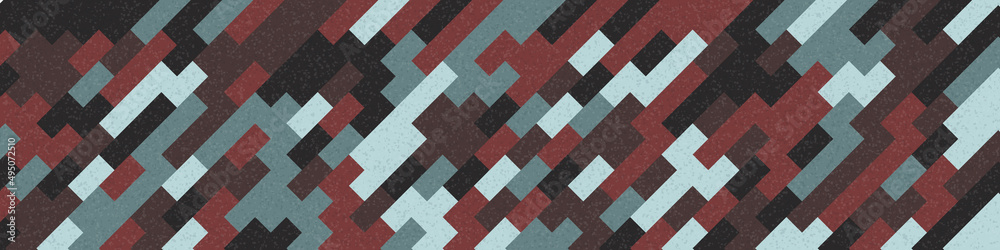 Fototapeta premium Abstract Geometric Pattern generative computational art illustration