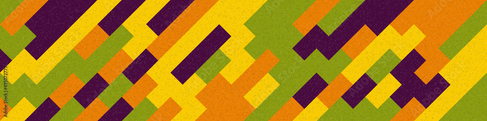 Fototapeta premium Abstract Geometric Pattern generative computational art illustration