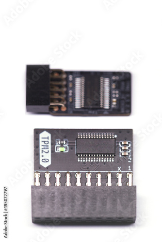 Two types of TPM module chips for mother moards photo