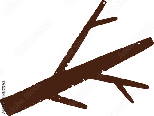Abstract Tree Branch Doodle Decorative Element