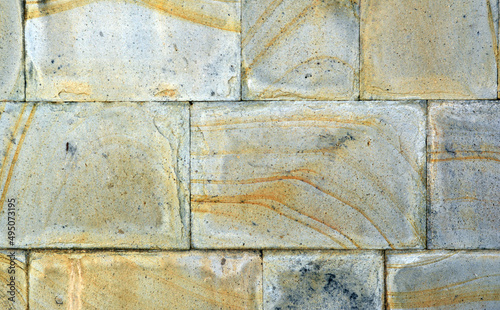 Beautiful dilapidated solid stone wall